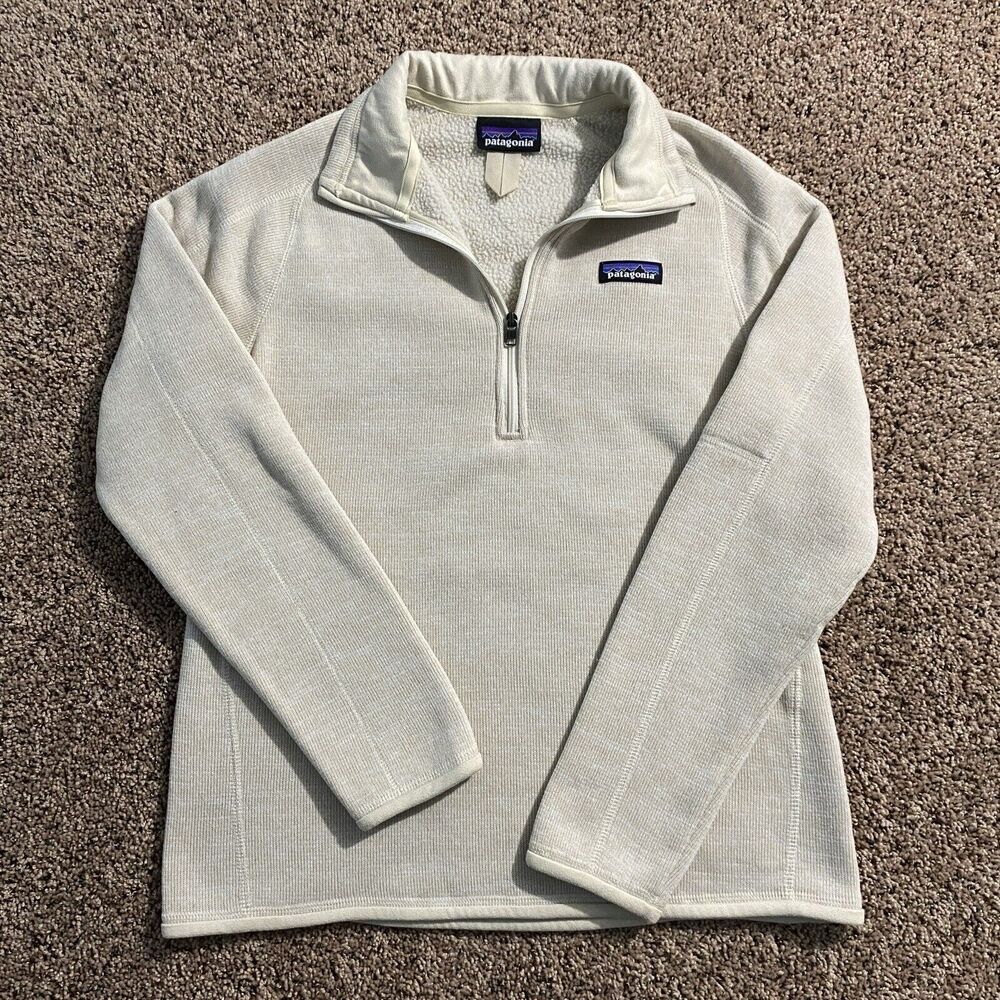 Patagonia Cream Quarter-Zip Sweatshirt